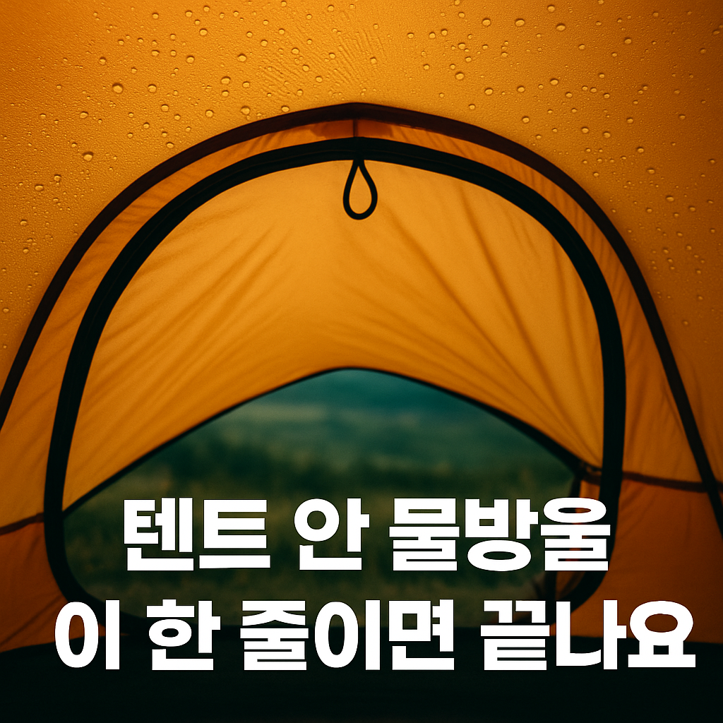 [밖에서 살아남기 ⑥] 텐트 안 결로 방지법: 습기 없이 쾌적하게 자는 밤 만들기