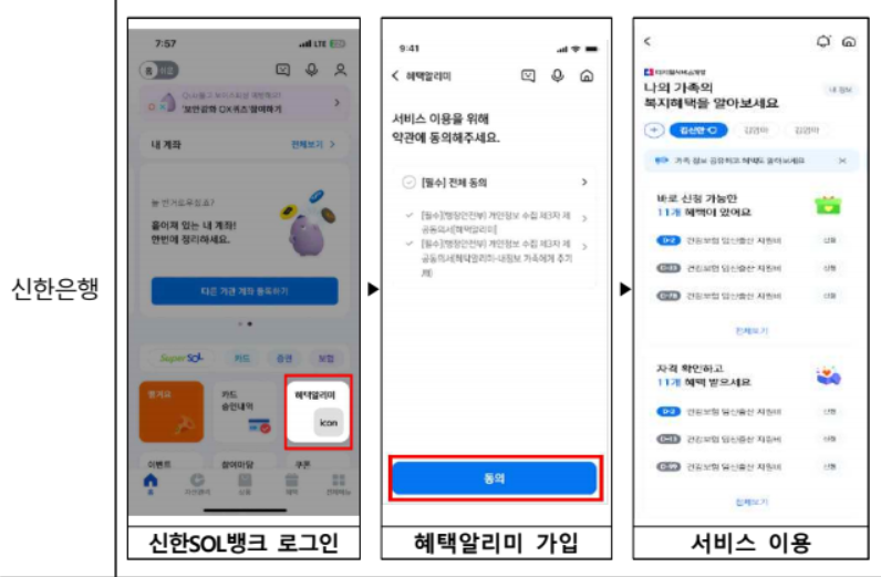 신한은행 혜택알리미 이용 방법