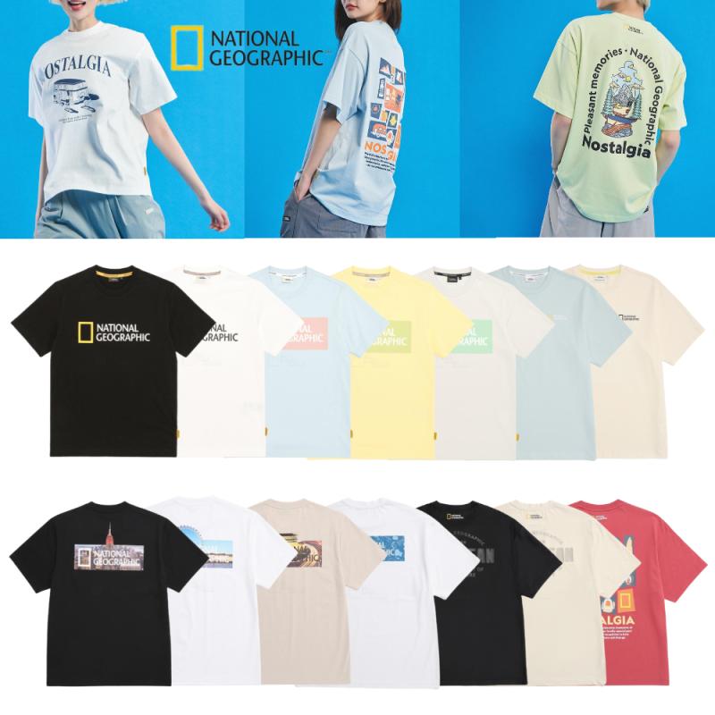 2023 1+1 내셔널지오그래픽 유니 메이스 반팔티셔츠 쿨링 라운드 기능성 남성 여성