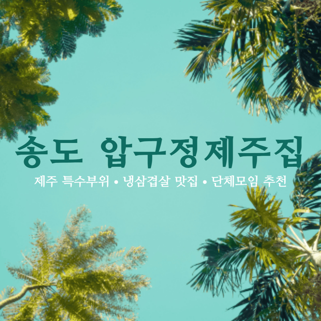 송도 압구정제주집