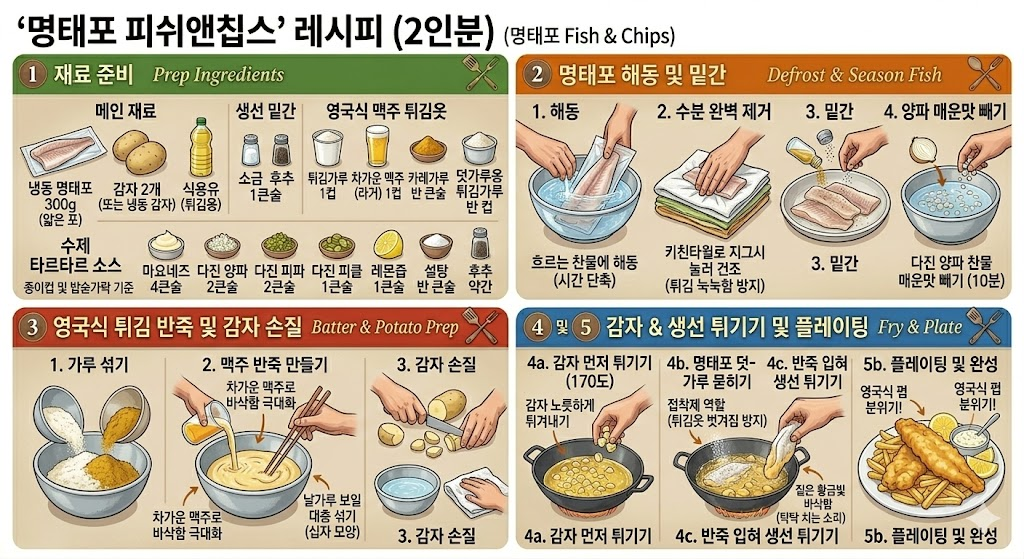 미국 피쉬&칩스 레시피