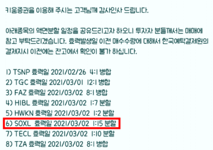 반도체-etf-soxl-액면분할