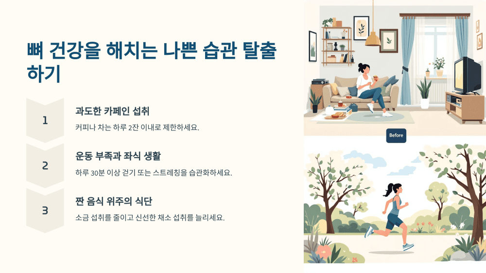 뼈 건강을 해치는 나쁜 습관 탈출하기