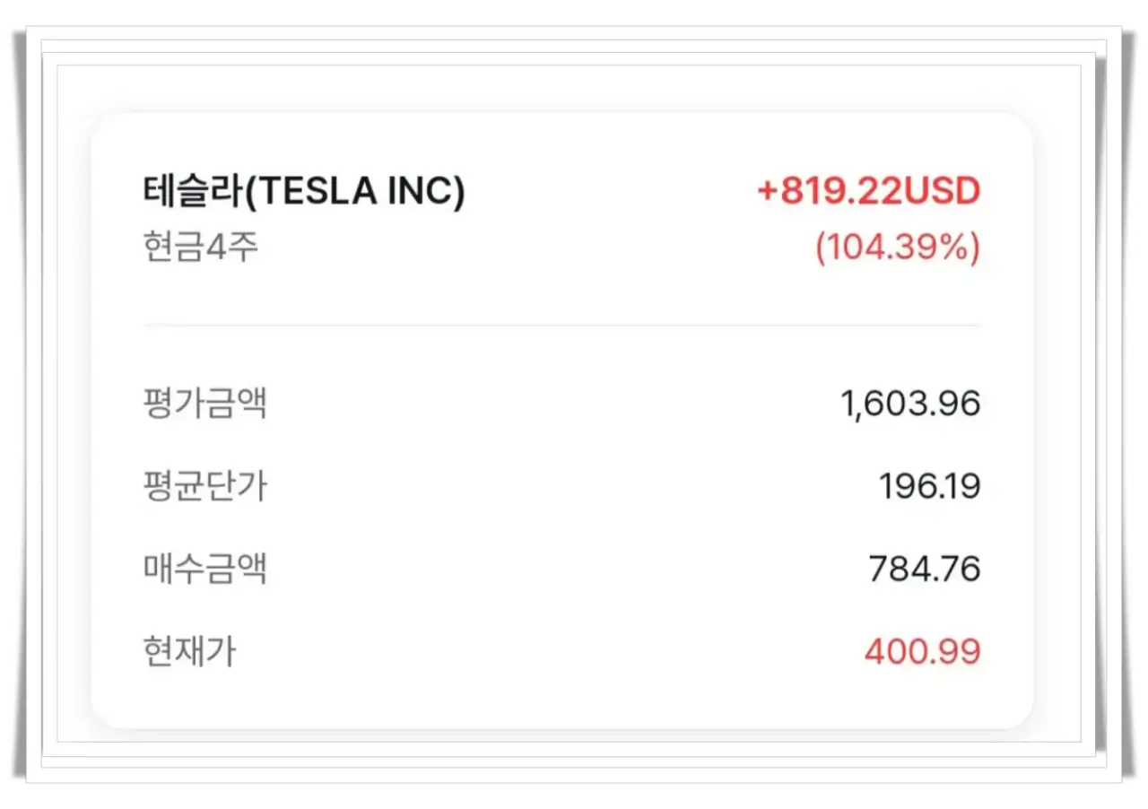 신한금융투자-테슬라-주식-수익률