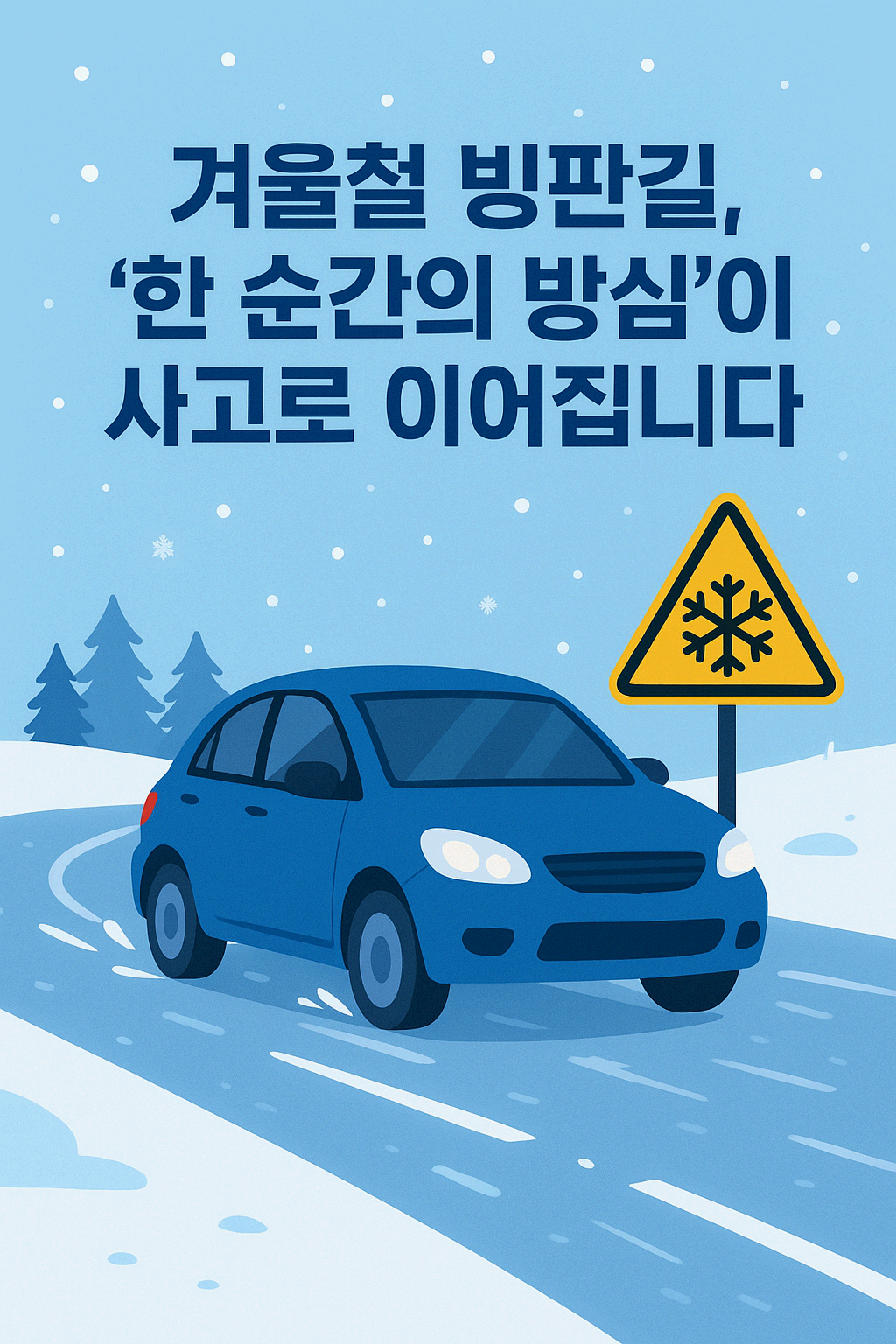겨울철 빙판길, ‘한 순간의 방심’이 사고로 이어집니다