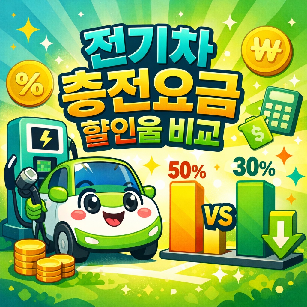 전기차 충전요금 할인율 비교 후기