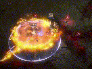 디아블로 시즌8 보스능력 에너지파를 사용하는 원소술사