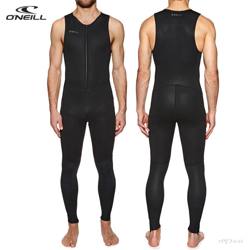2023 오닐 리액터 II 1.5mm 남성 롱존 웻슈트 프리다이빙 서핑슈트 BLACK