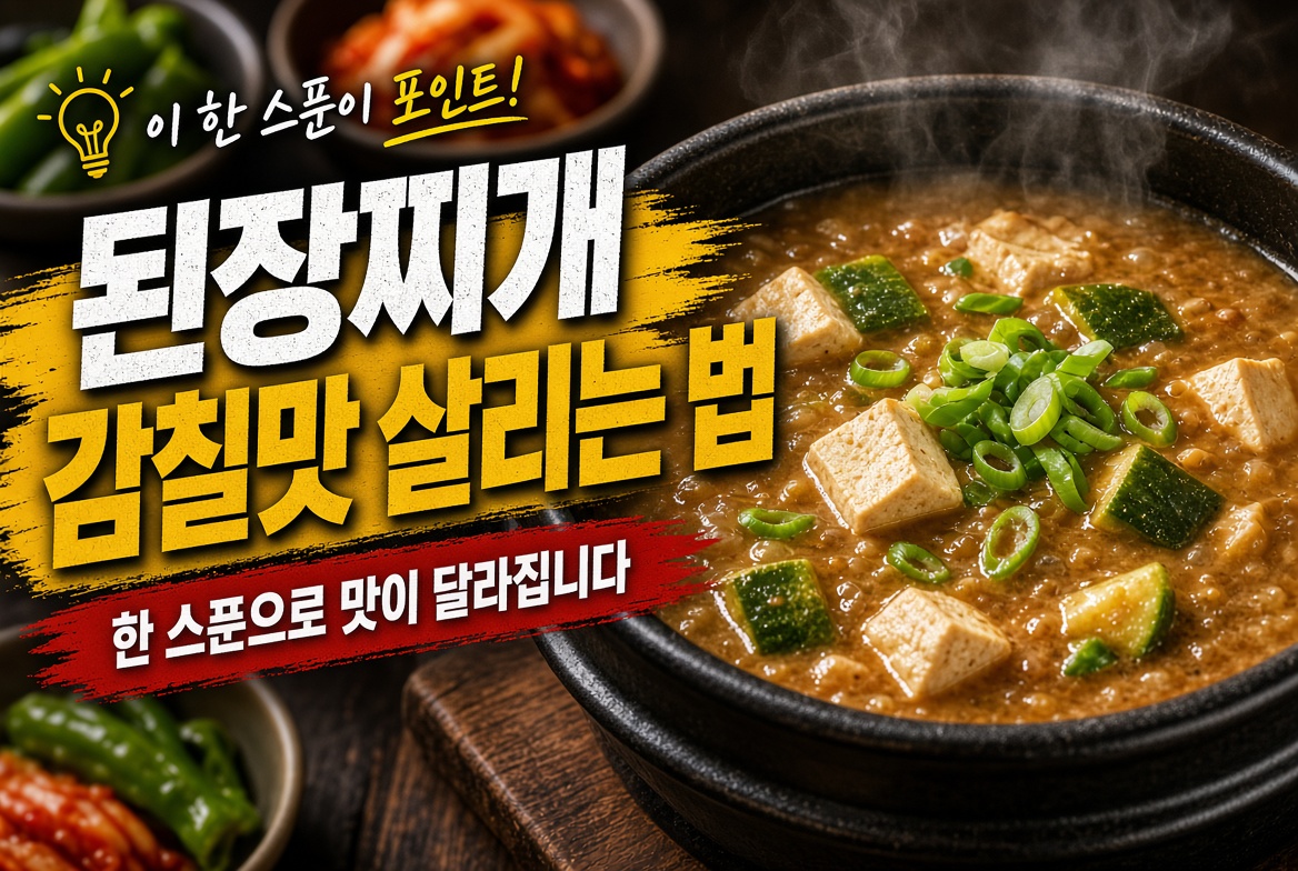 된장찌개 감칠맛 살리는 법, 한 스푼으로 맛이 달라집니다