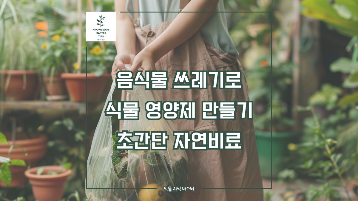 음식물 쓰레기로 식물 영양제 만들기 초간단 자연비료