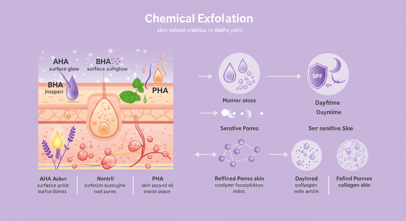 화학적 각질제거: 자극 없이 속부터 정돈