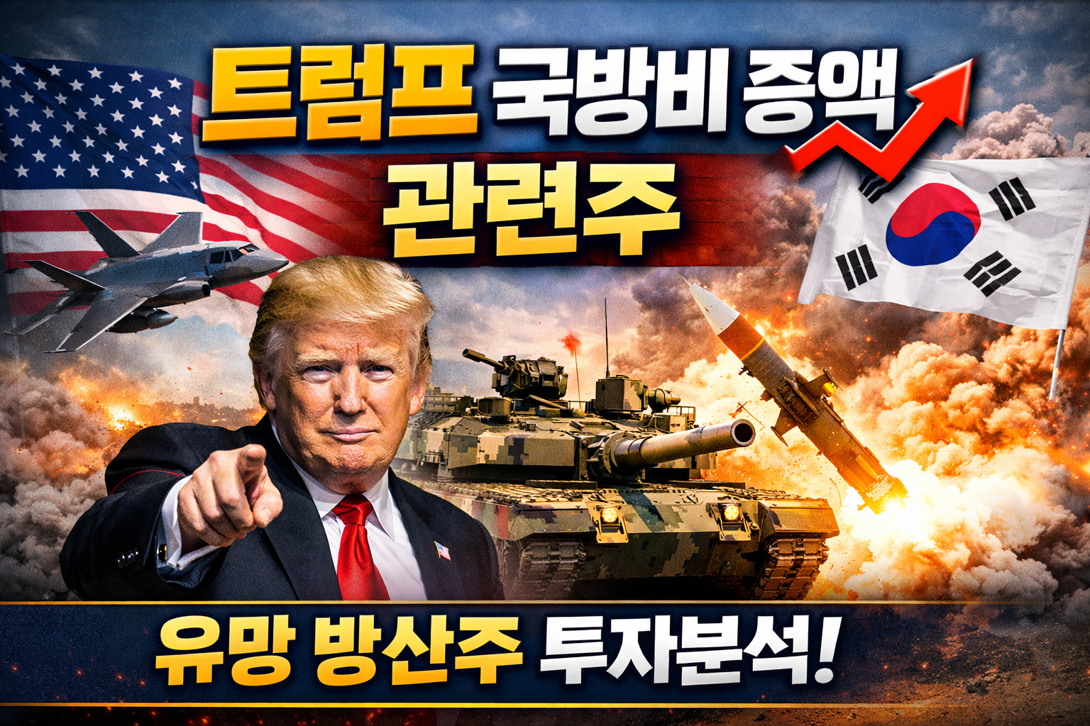 트럼프 국방비 증액 관련주