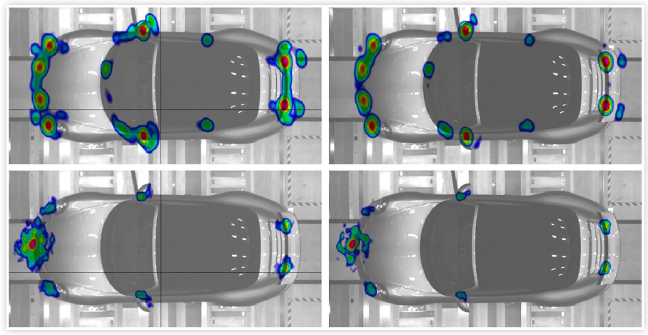 포르쉐 풍동 시험, 일반 CLEAN-SC 적용(왼쪽) vs 보정 CLEAN-SC 적용(오른쪽), 팜테크, FAMTECH