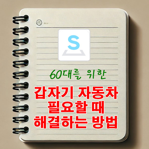 60대를 위한 갑자기 자동차가 필요할 때 쏘카로 해결하는 방법