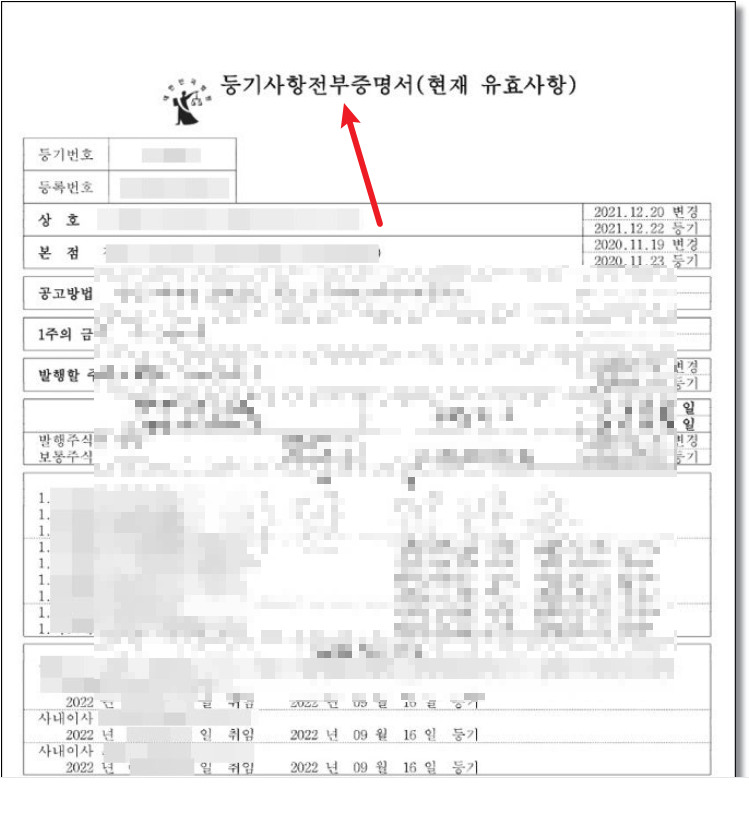법인등기부등본 인터넷발급