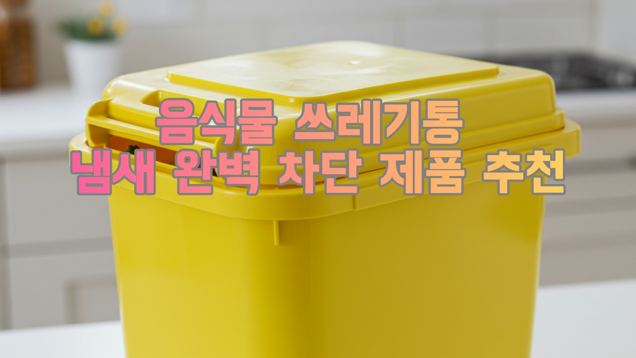 음식물 쓰레기통 냄새 완벽 차단 제품 추천