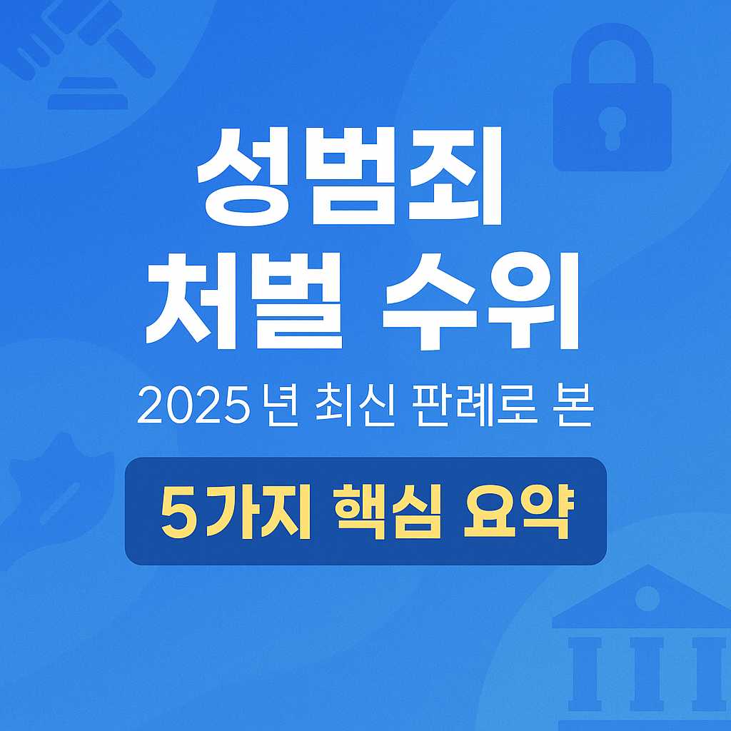 &quot;성범죄 처벌 수위&quot;, 2025년 최신 판례로 본 5가지 핵심 요약(+디지털 성범죄)