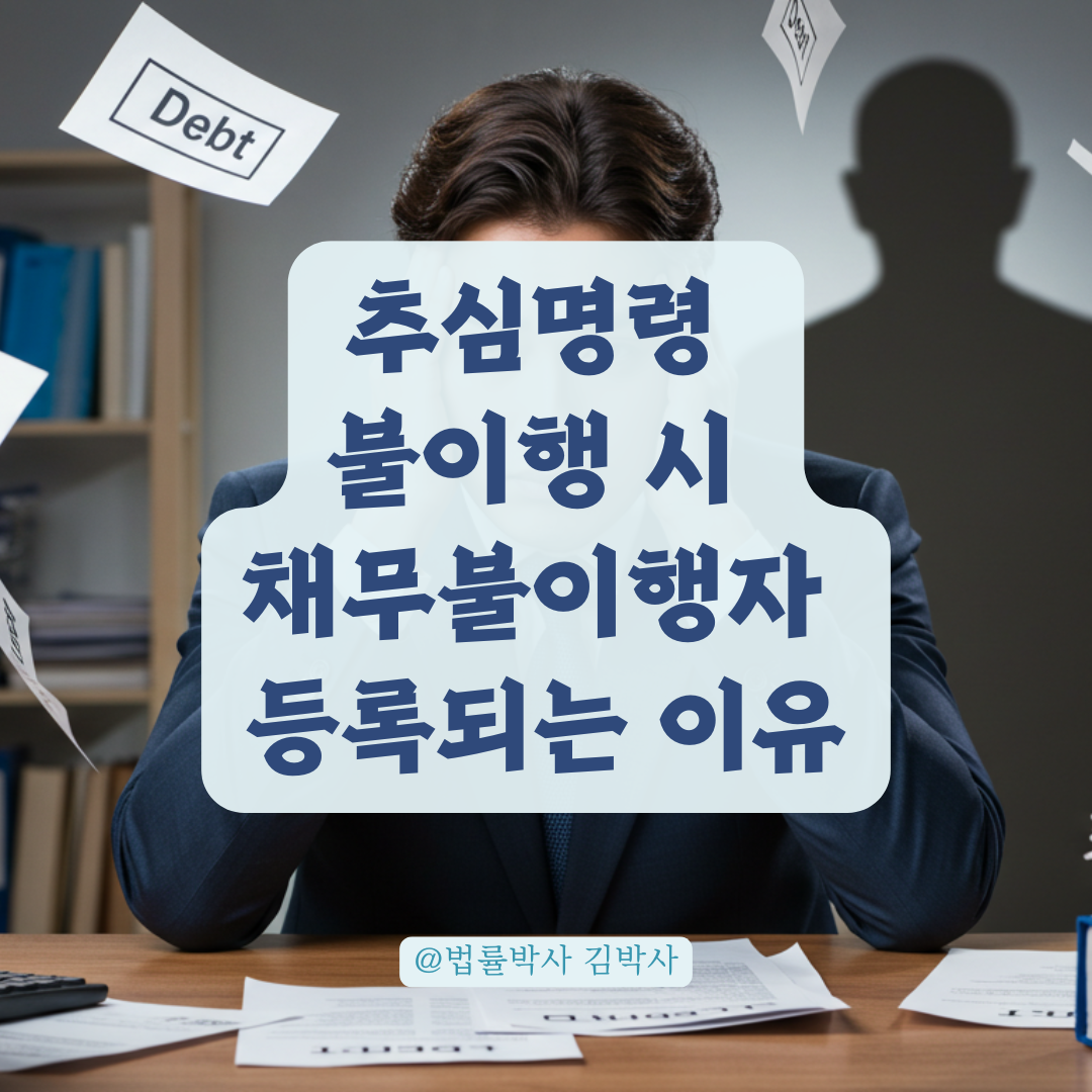 추심명령 이후에도 미지급 시, 채무불이행자 등록 가능한 상황 정리.
