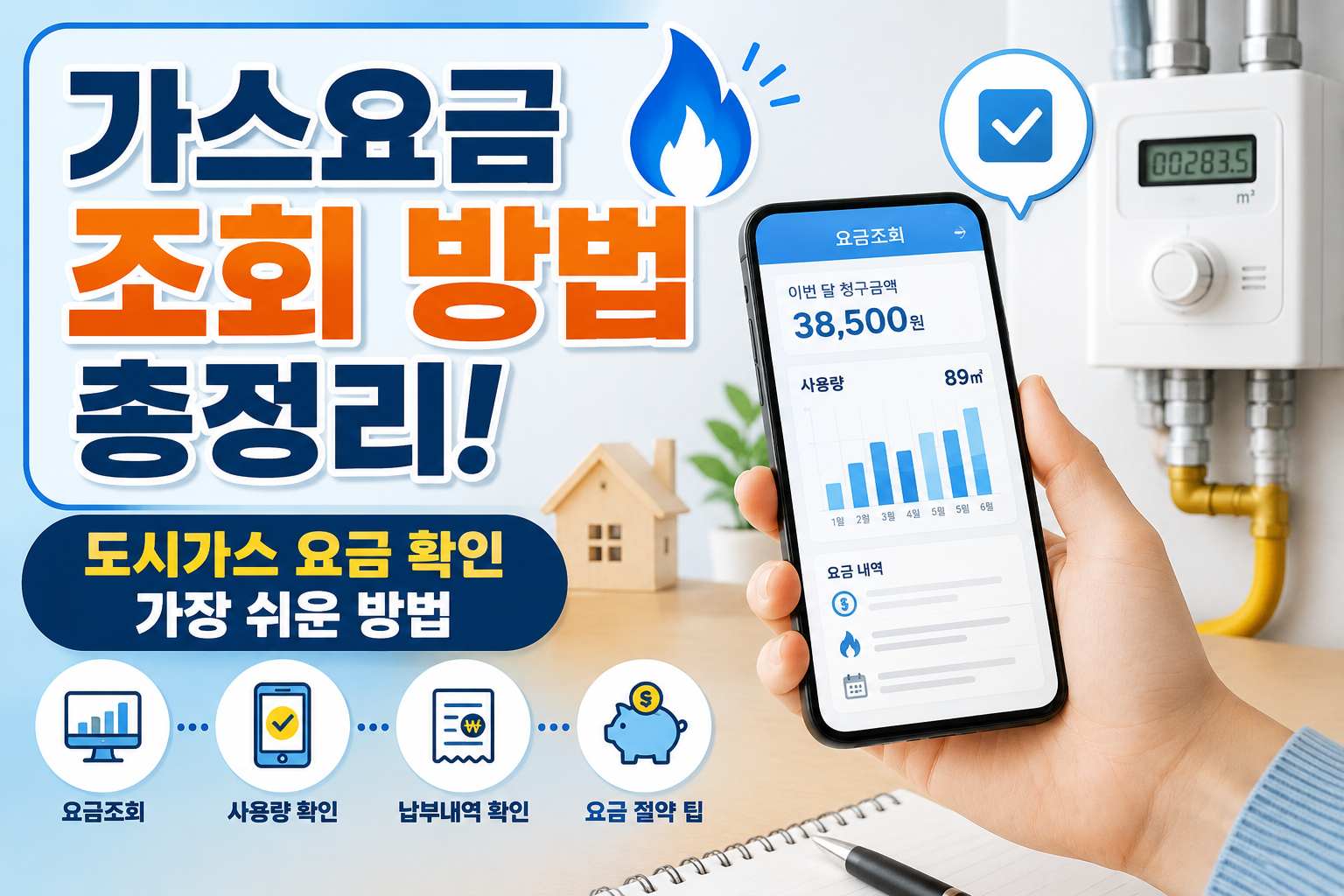 가스요금 조회 방법 총정리! 도시가스 요금 확인 가장 쉬운 방법 관련 사진