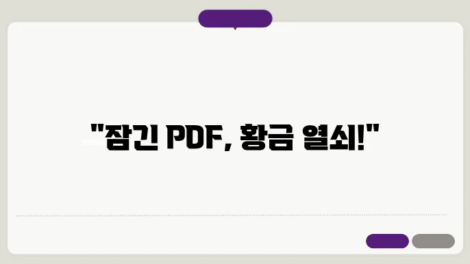 PDF 암호 해제