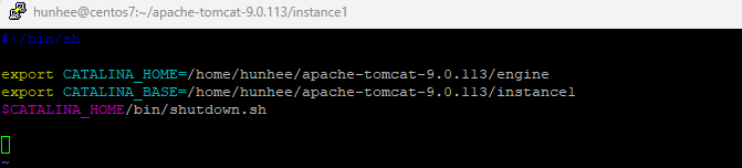 종료 스크립트 생성