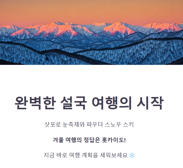 결론: 겨울, 홋카이도로 떠나는 완벽한 설국 여행