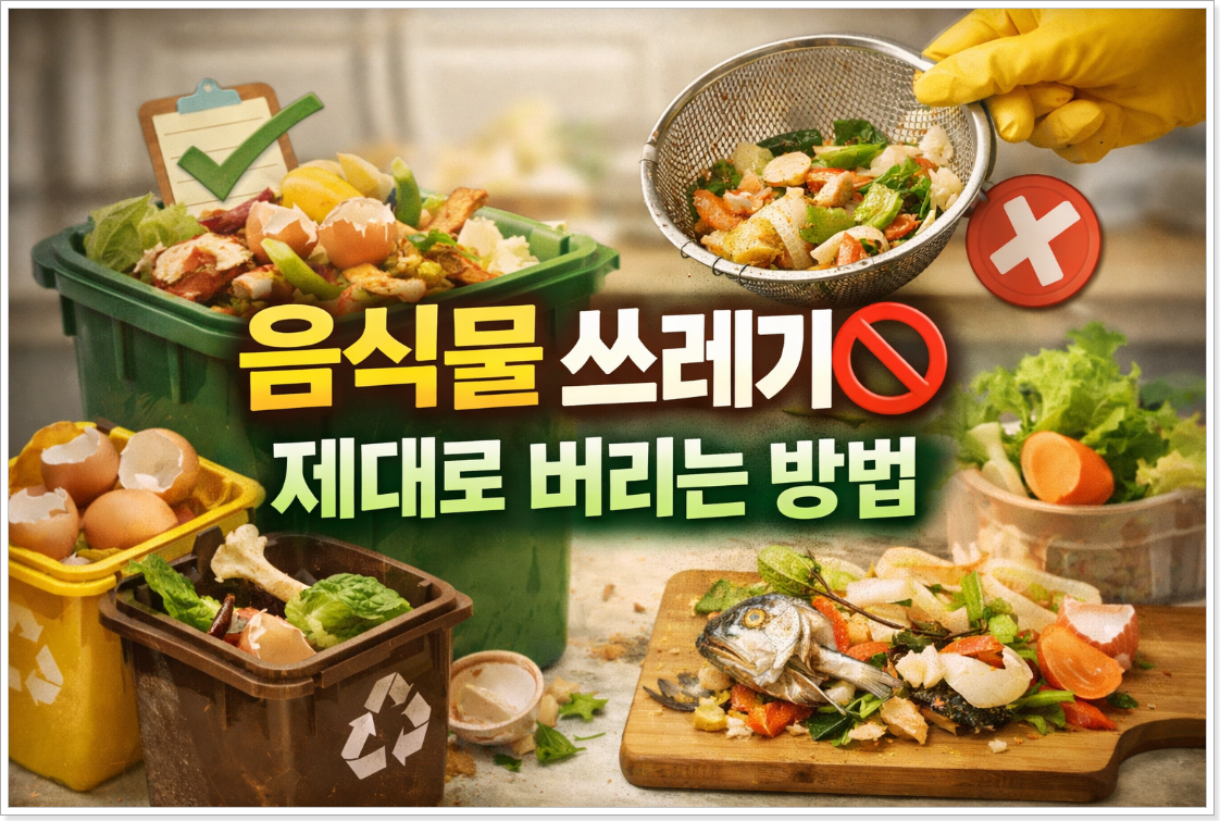 음식물 쓰레기 분리배출 기준 헷갈리지 않게 제대로 버리는 방법
