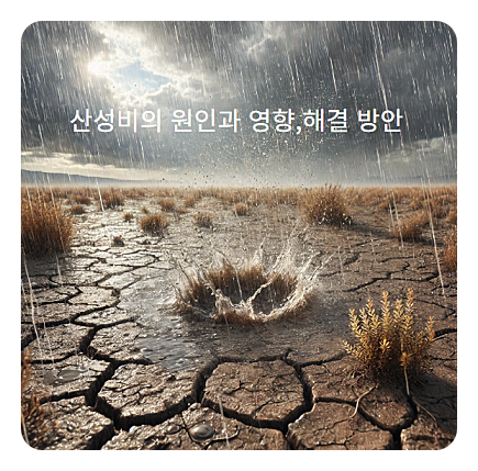갈라진 토양 위로 비가 내리는 모습