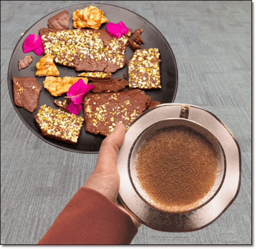 카카오닙스 차와 음식 