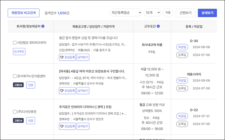 강서구청-구인구직