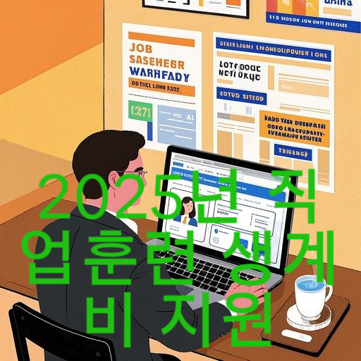 2025년 직업훈련 생계비 지원 완벽 가이드