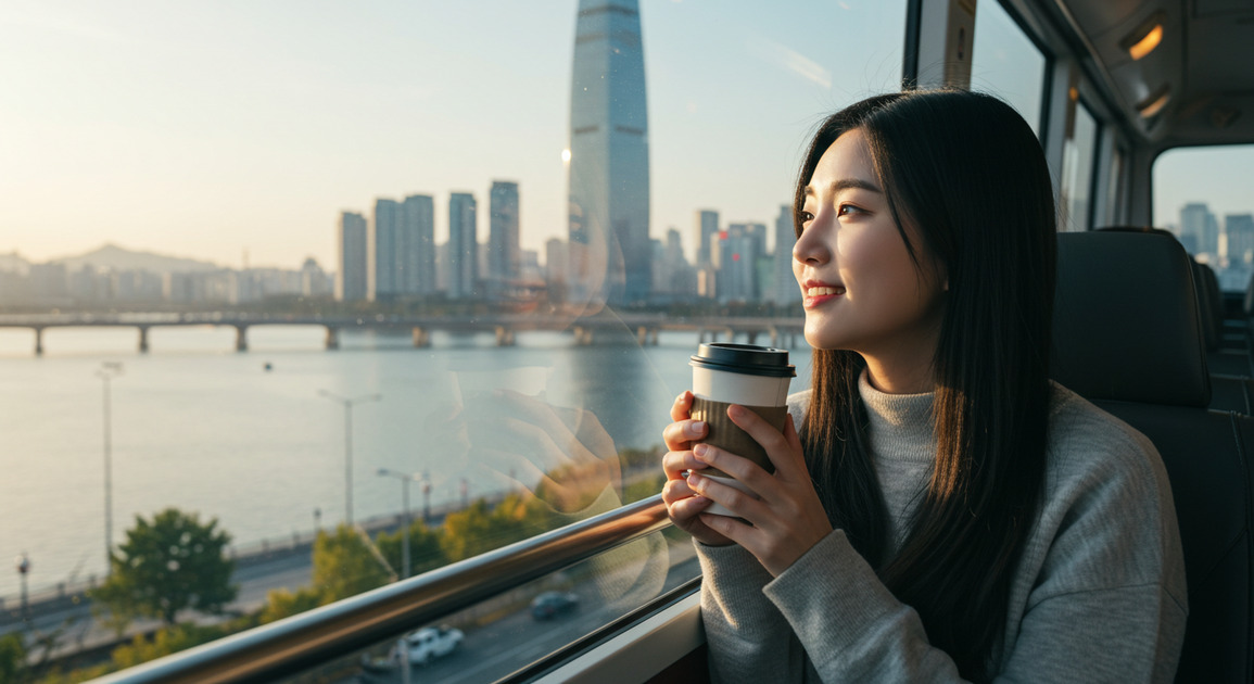 한강버스타고 여의도가는 이미지