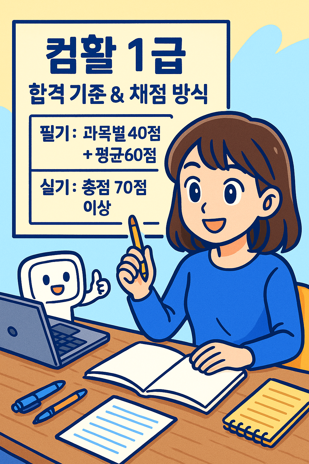 컴활 1급 필기 시험 합격 기준