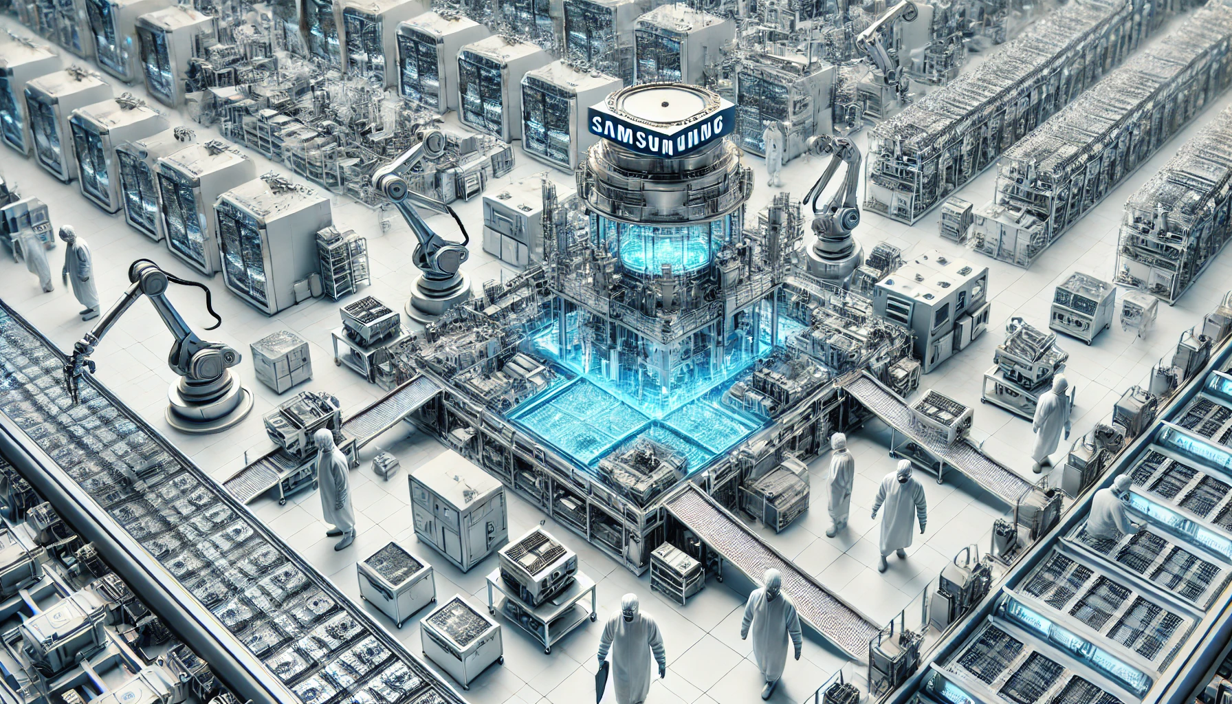 삼성전자 반도체 공정이 연상되는 이미지