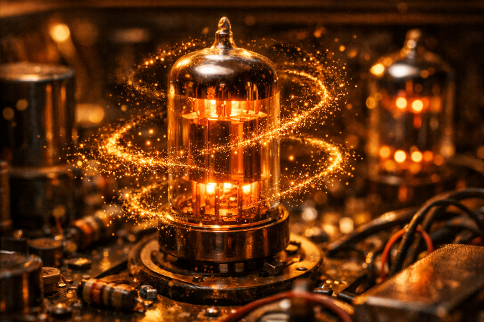 아날로그 새츄레이션을 통해 배음을 강화하고 사운드에 따뜻한 질감을 부여하는 과정.