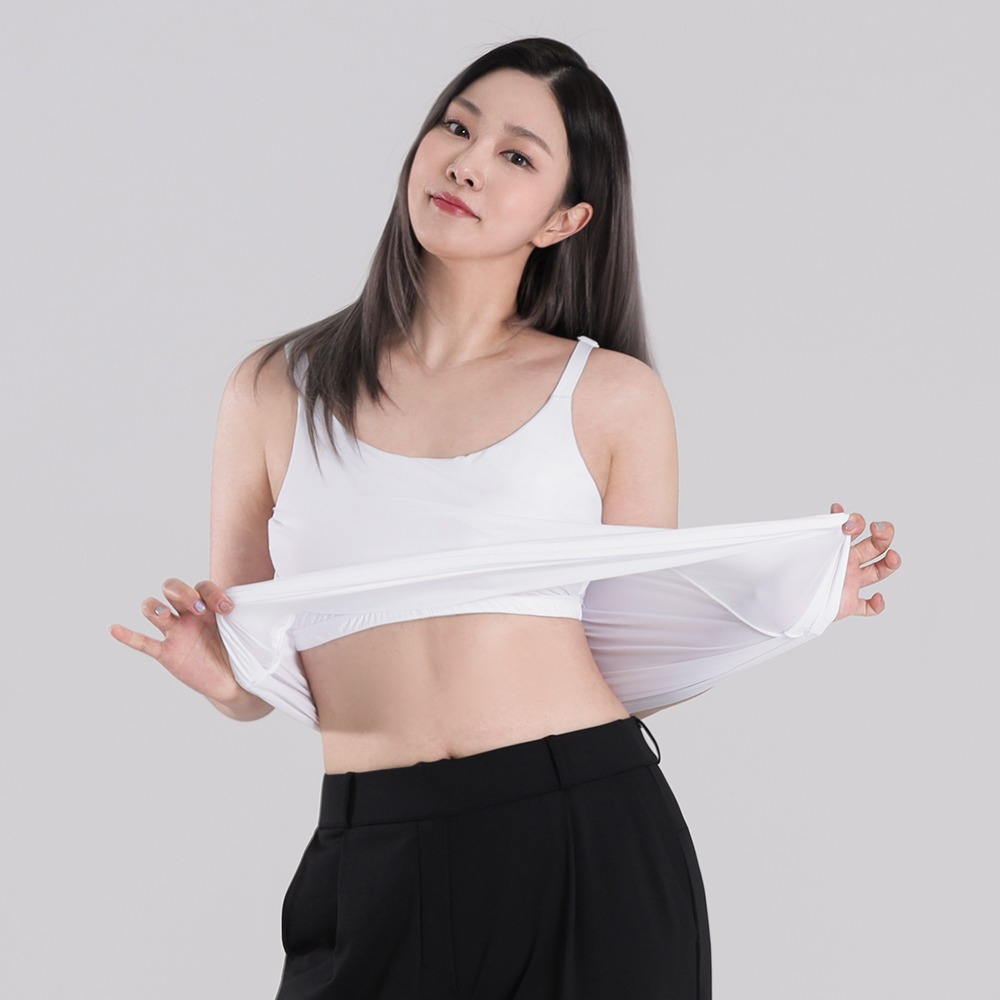 스컬피그 씬님 메리야스 에어 메리아스 캐미솔 일체형나시 퓨어화이트