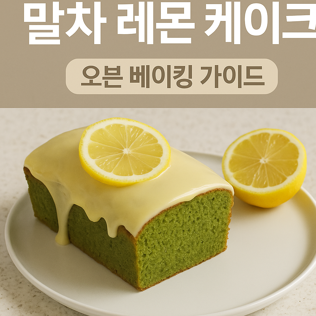 말차 레몬 케이크