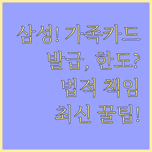 삼성카드 가족카드 모든 정보 발급 대..