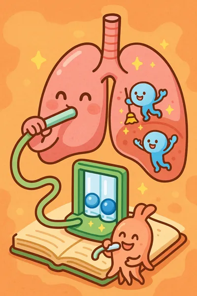 호흡재활 기구 사용 만화컷