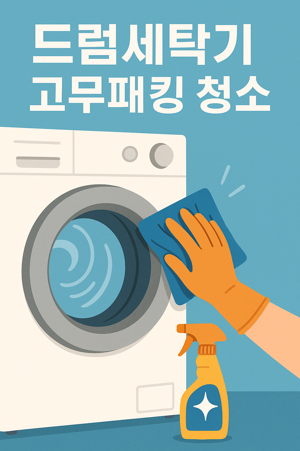 드럼세탁기 고무패킹 청소 관련 이미지