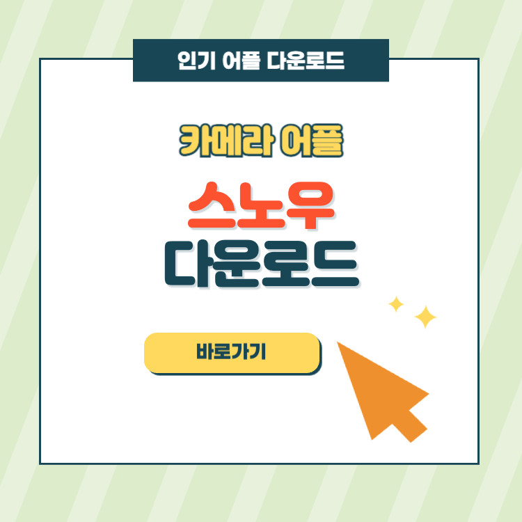 스노우 카메라 어플 다운로드 바로가기