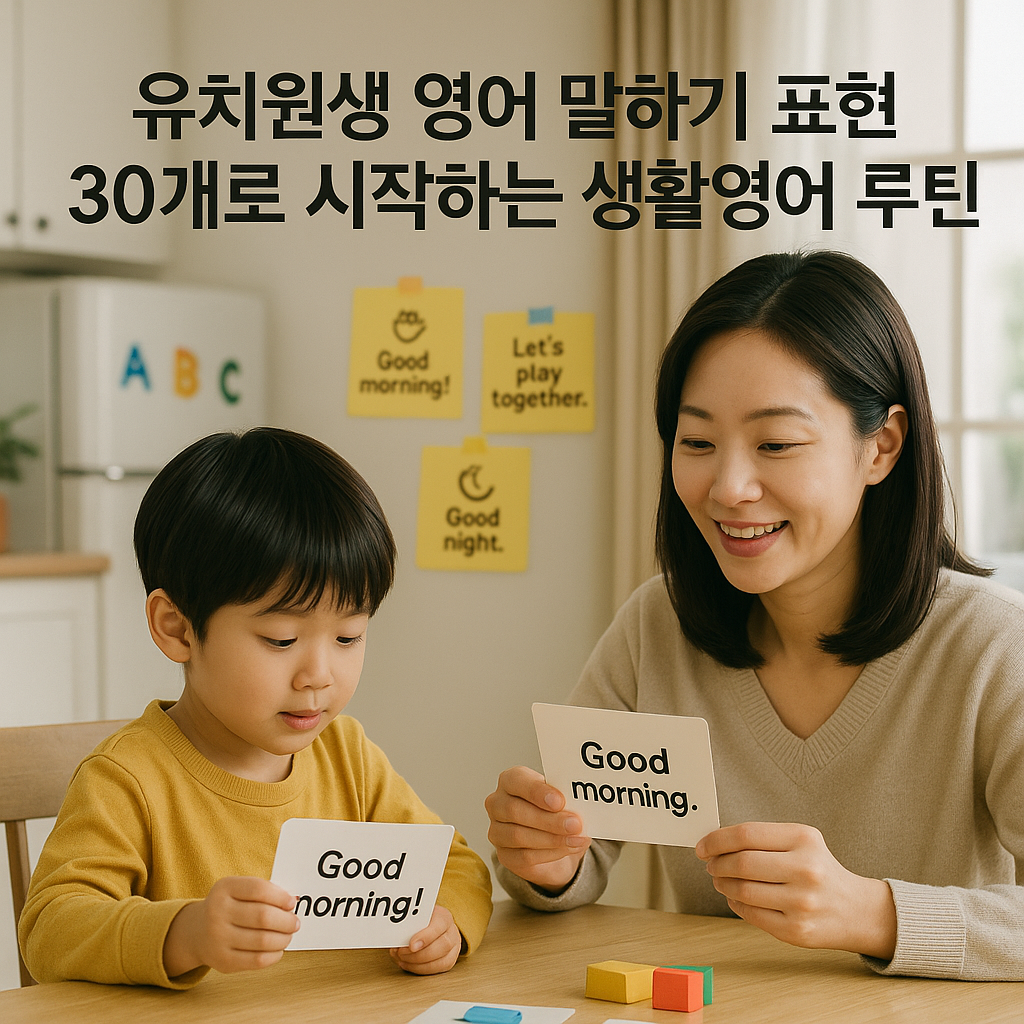 유치원생 영어 말하기 표현 30개로 시작하는 생활영어 루틴