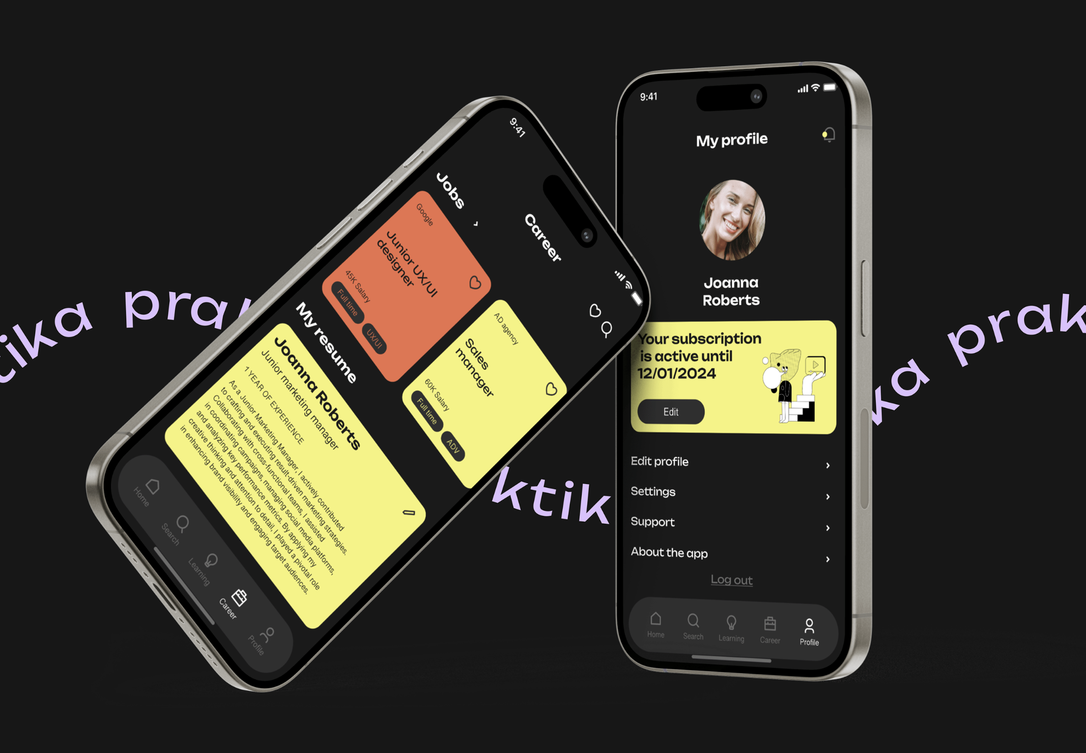 다크모드UI예시