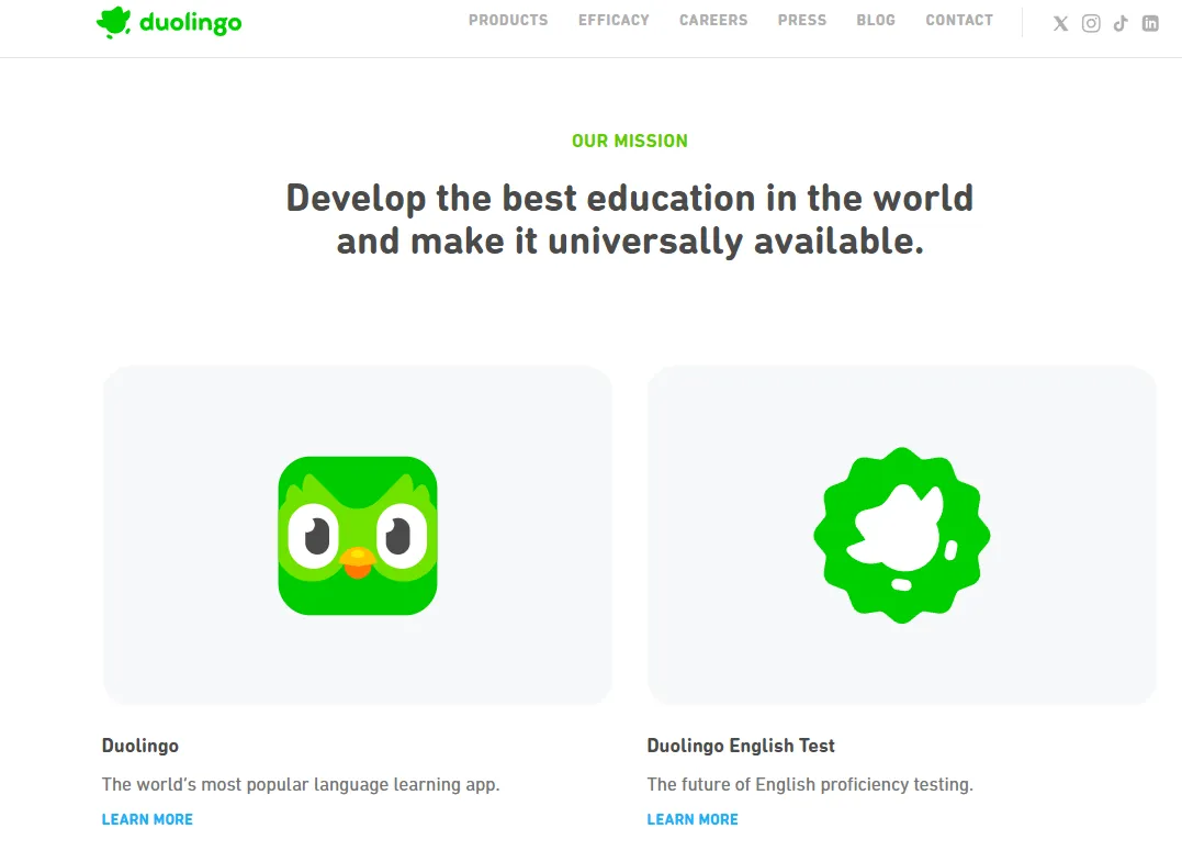 무료 영어 언어 학습 듀오링고