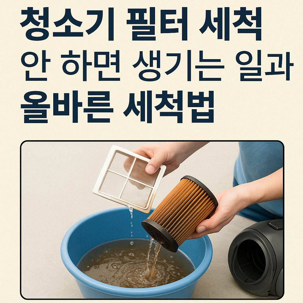 청소기 필터 세척 안 하면 생기는 일과 올바른 세척법