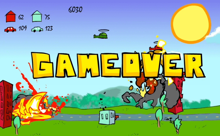 아빠와나-탱크편-플래시게임-종료-화면