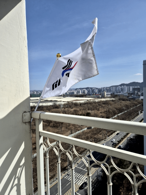 3.1절 태극기 달기 완료!