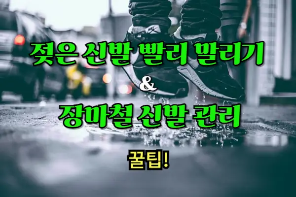 젖은 신발 빨리 말리기 및 장마철 신발 관리 꿀팁!