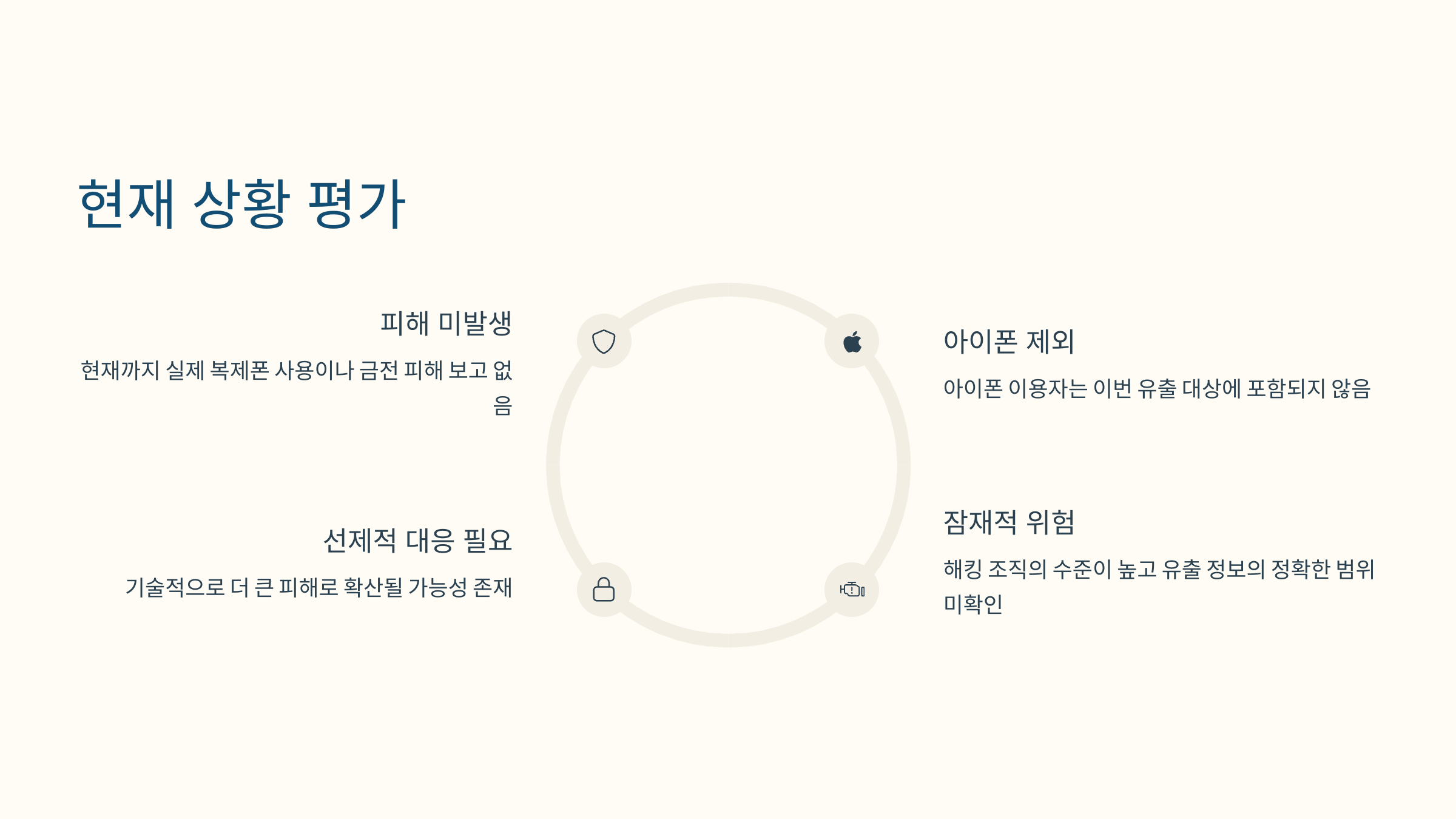 현제 상황에 관한 현실적인 설명