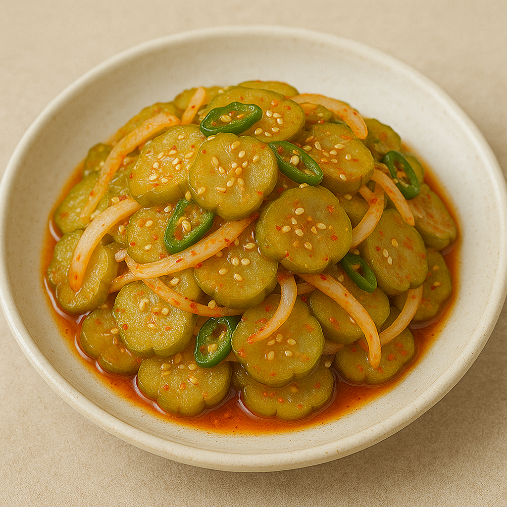 완성된 오이지 무침 사진